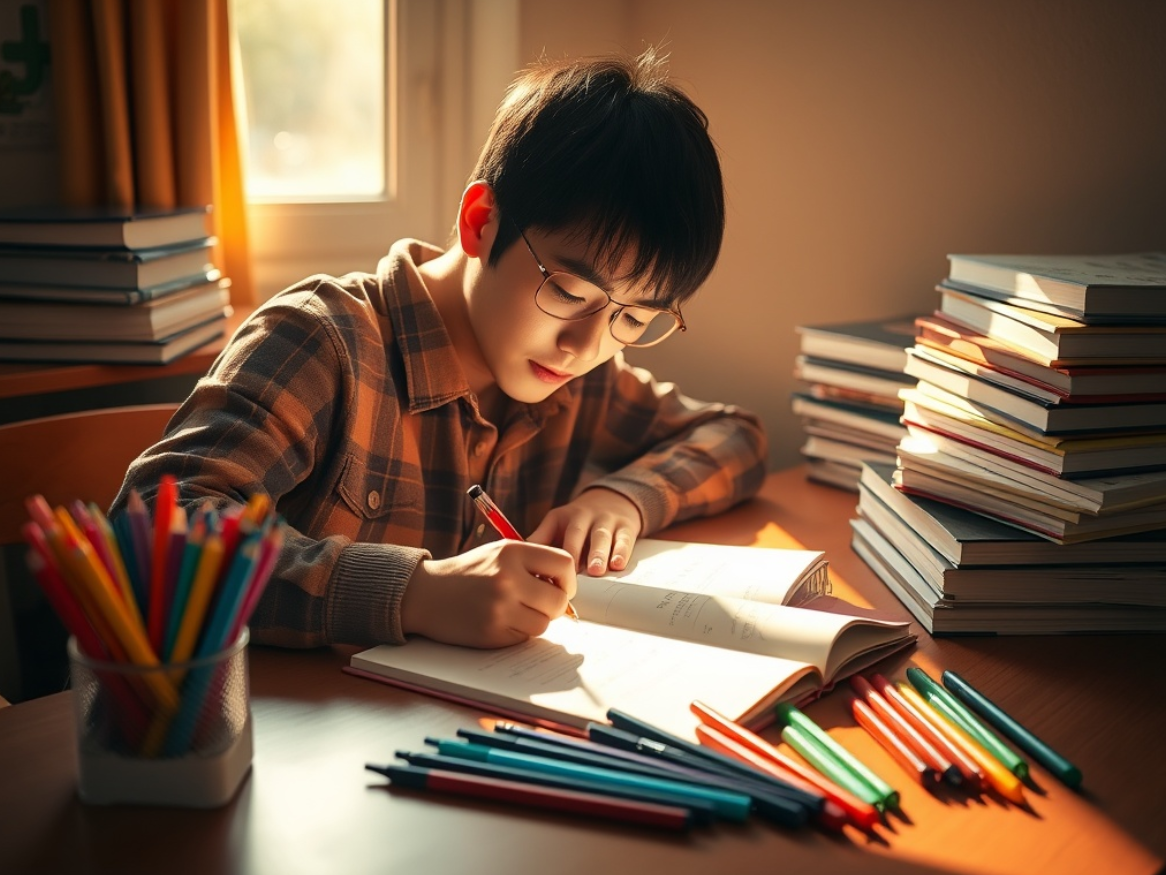 .수능 수학 필수공식 외우는 학생의 모습