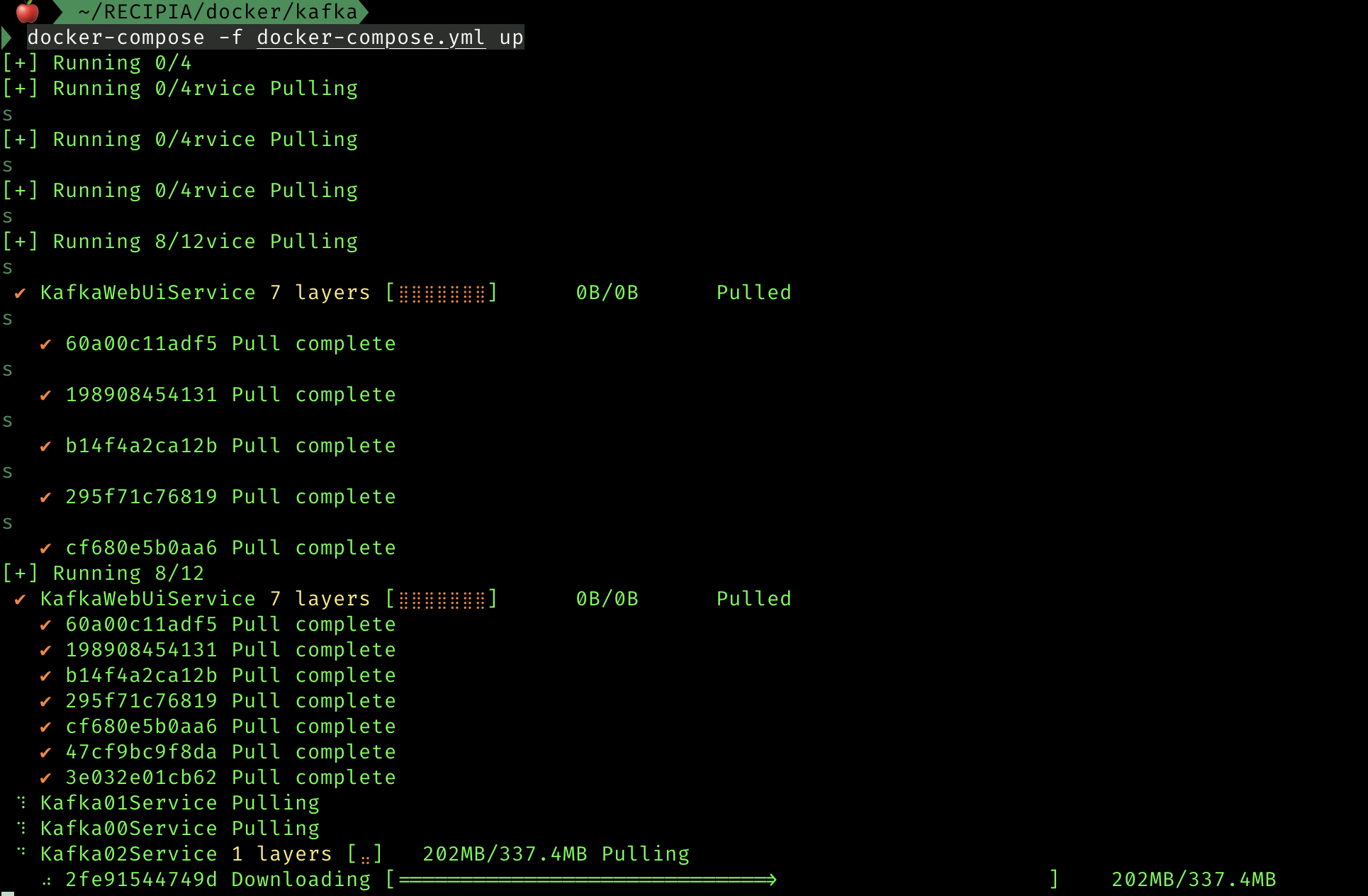 docker-compose 실행