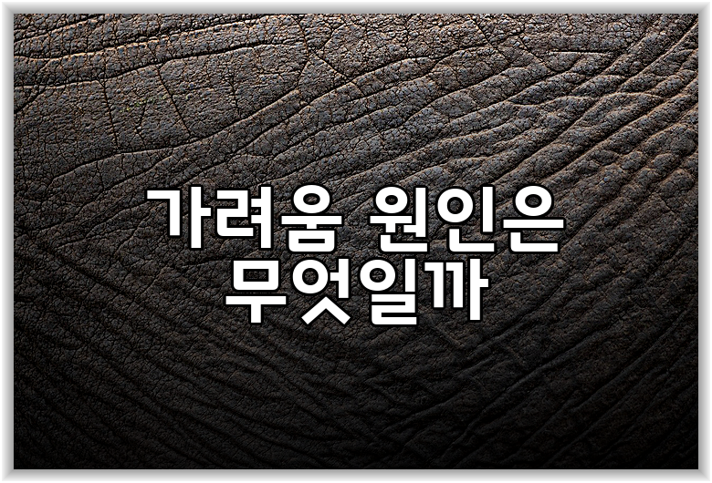 가려움 원인은 무엇일까