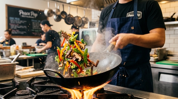 cooking vegetables and mushroom