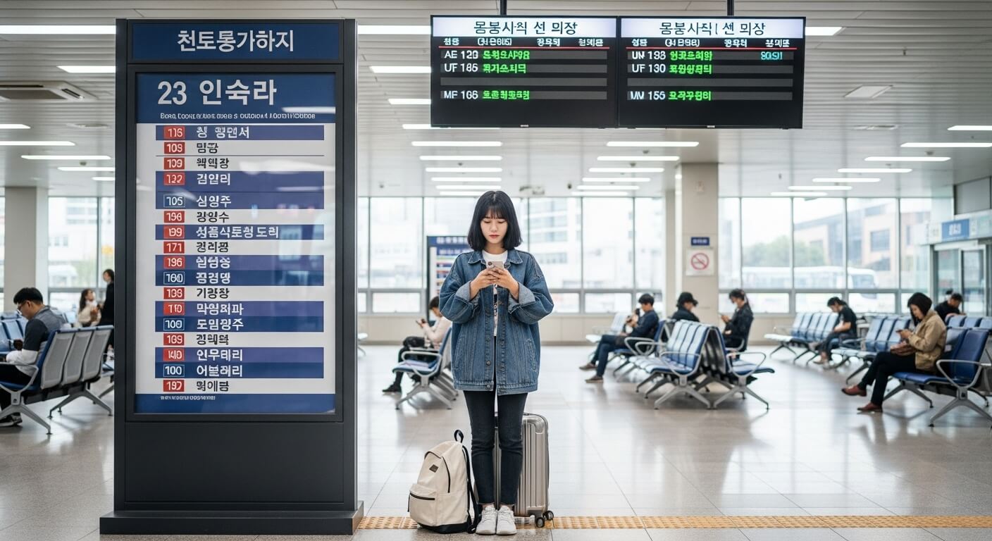 성남종합버스터미널(분당) 시간표 및 예매