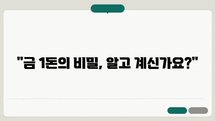 금1돈무게