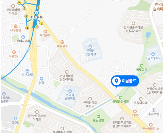 미남골프 지도