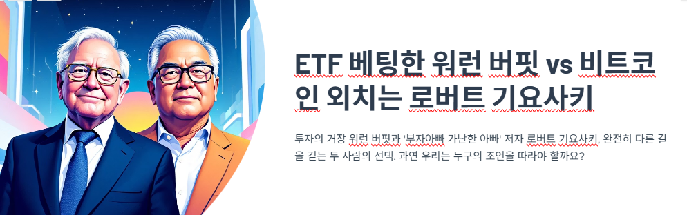 ETF 베팅한 워런 버핏 vs 비트코인 외치는 로버트 기요사키, 누구의 말이 맞을까?