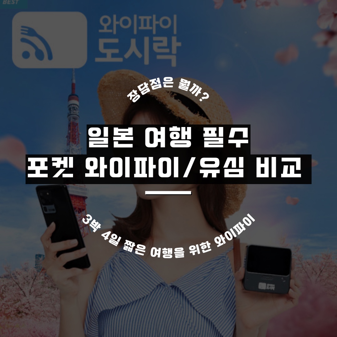 일본 여행 포켓 와이파이 도시락 유심 비교