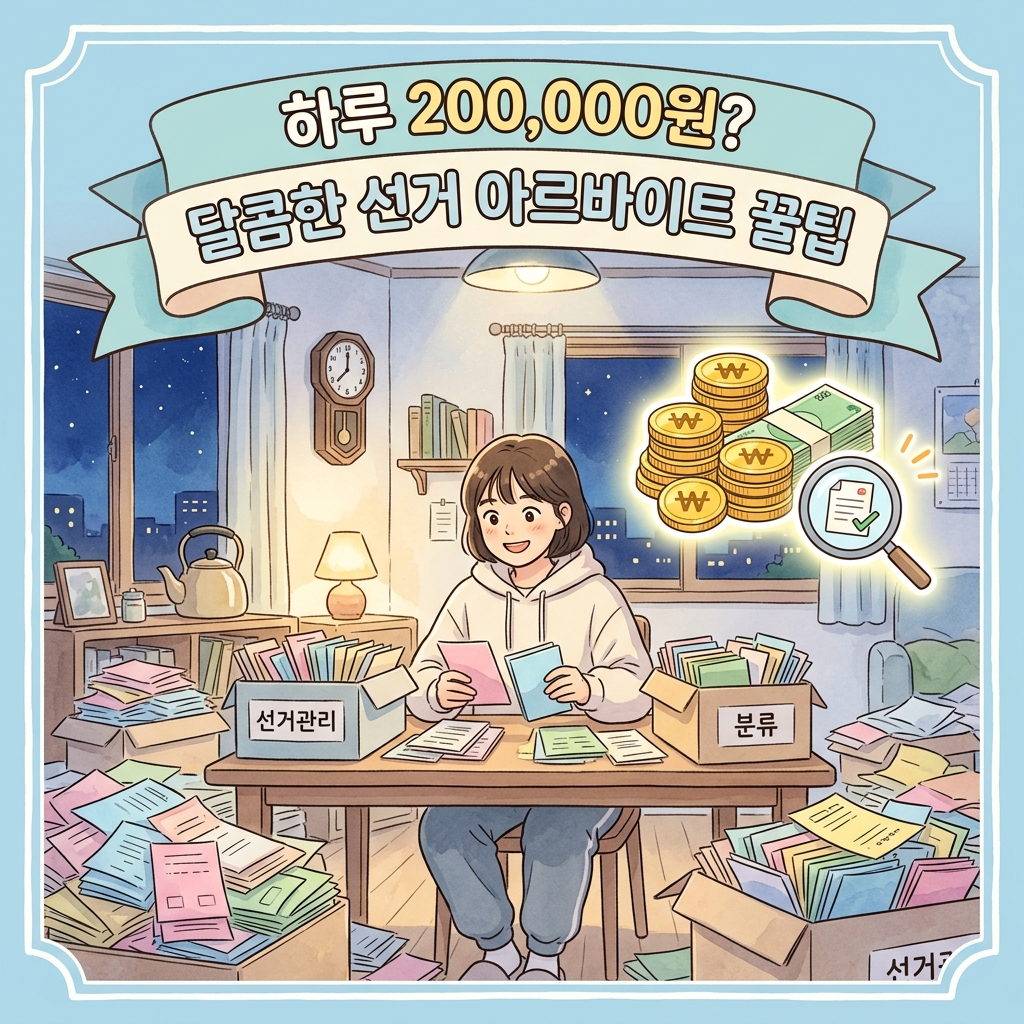 2026년 지방선거 투표 개표 사무원 모집 신청 알바 수당 수검표