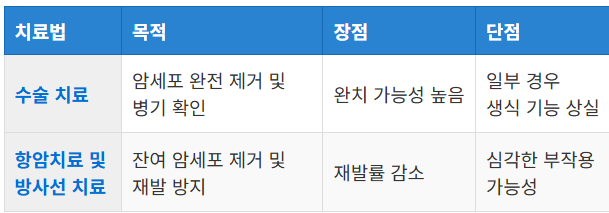 난소암 1기의 치료법