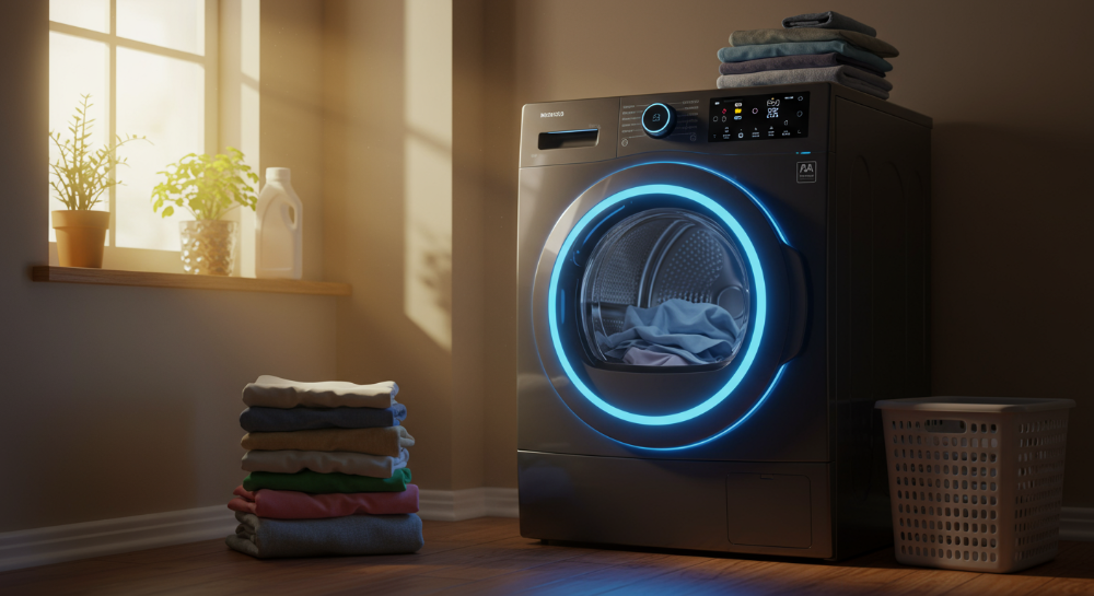 다양한 크기의 건조기가 놓인 깔끔한 다용도실, 우리 집에 맞는 건조기 선택 가이드