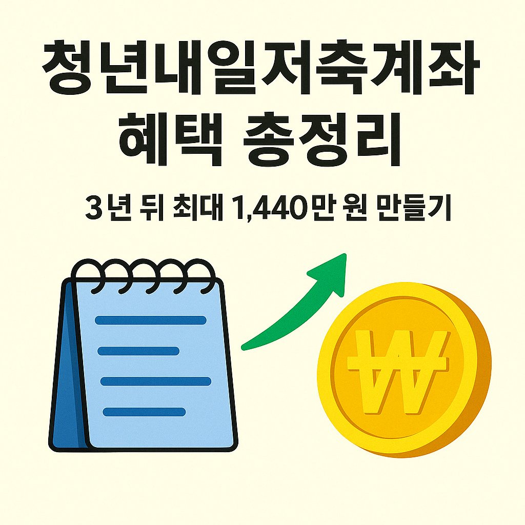 청년내일저축계좌 신청방법, 혜택, 자격조건