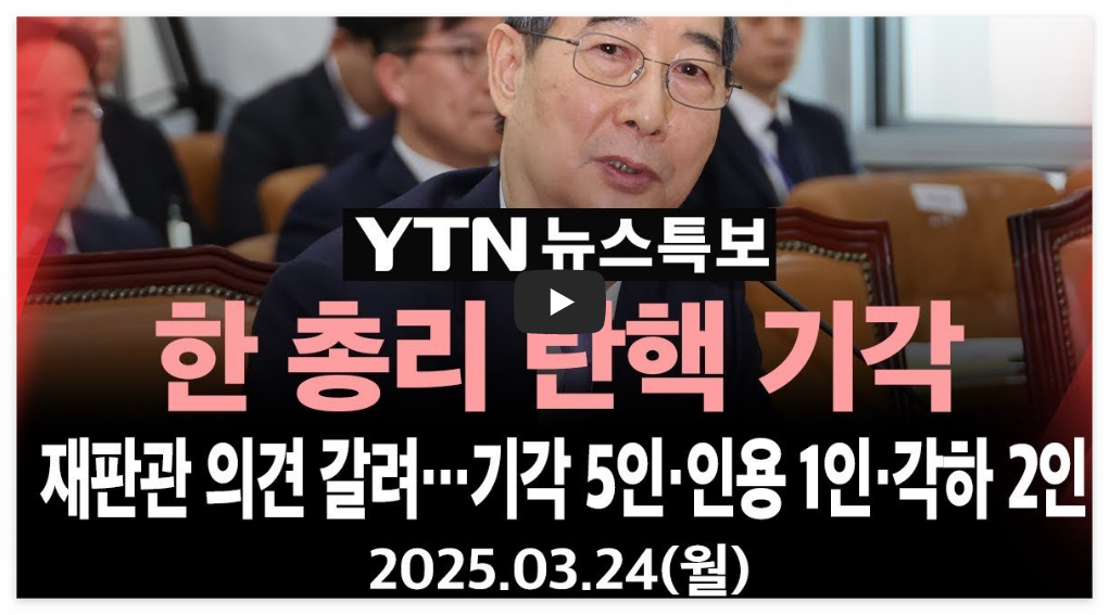 한덕수 탄핵 기각
