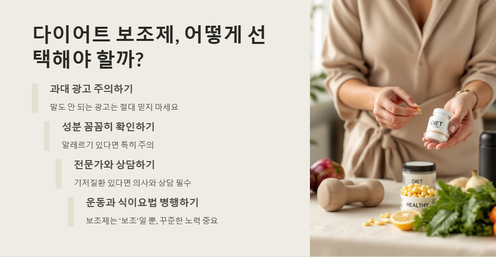 다이어트 보조제 정말 효과 있을까? 전문가 리뷰