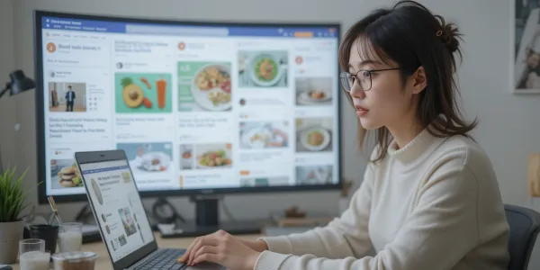 키토제닉 식단 정보를 찾아보는 모습