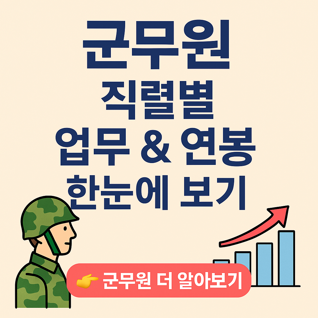 군무원 직렬별 업무 &amp; 연봉 한눈에 보기