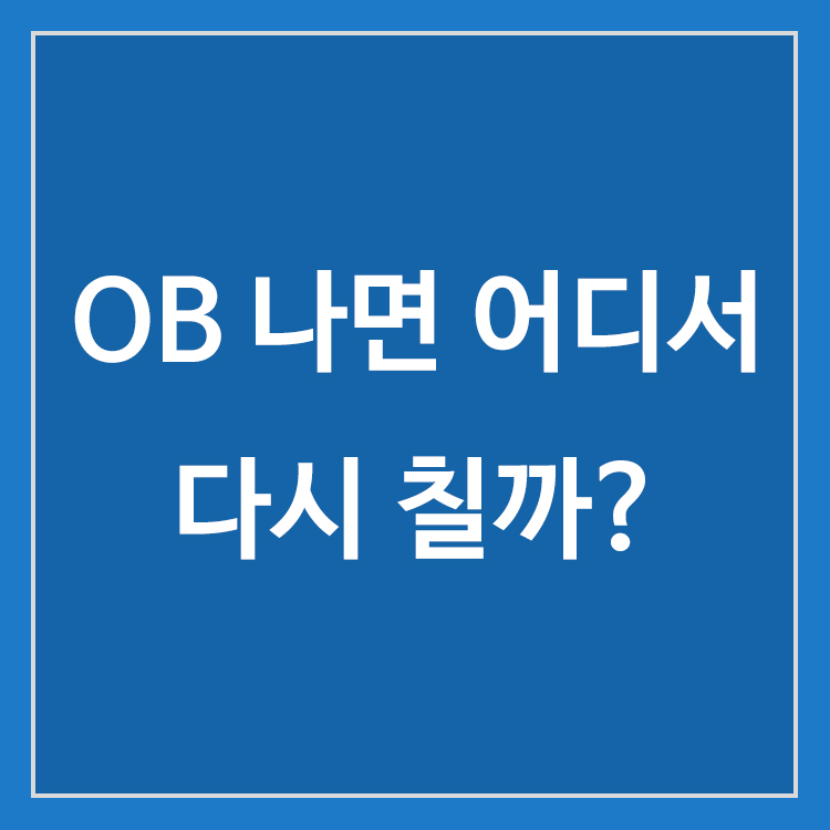 골프 OB 발생 시 벌타와 다음 샷 위치 및 처리 방법
