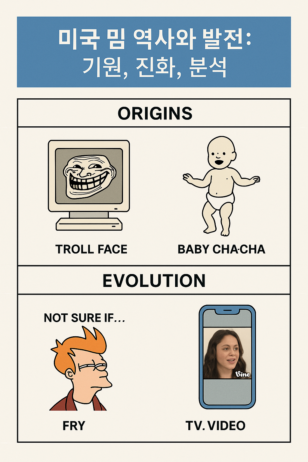 미국 밈 역사와 발전: 기원, 진화, 분석