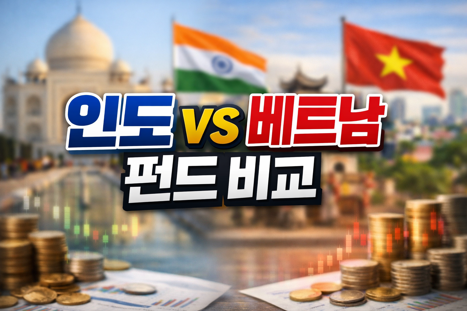 인도 베트남 펀드 비교 썸네일, 신흥국 투자 전략과 환율 금리 리스크 분석 이미지