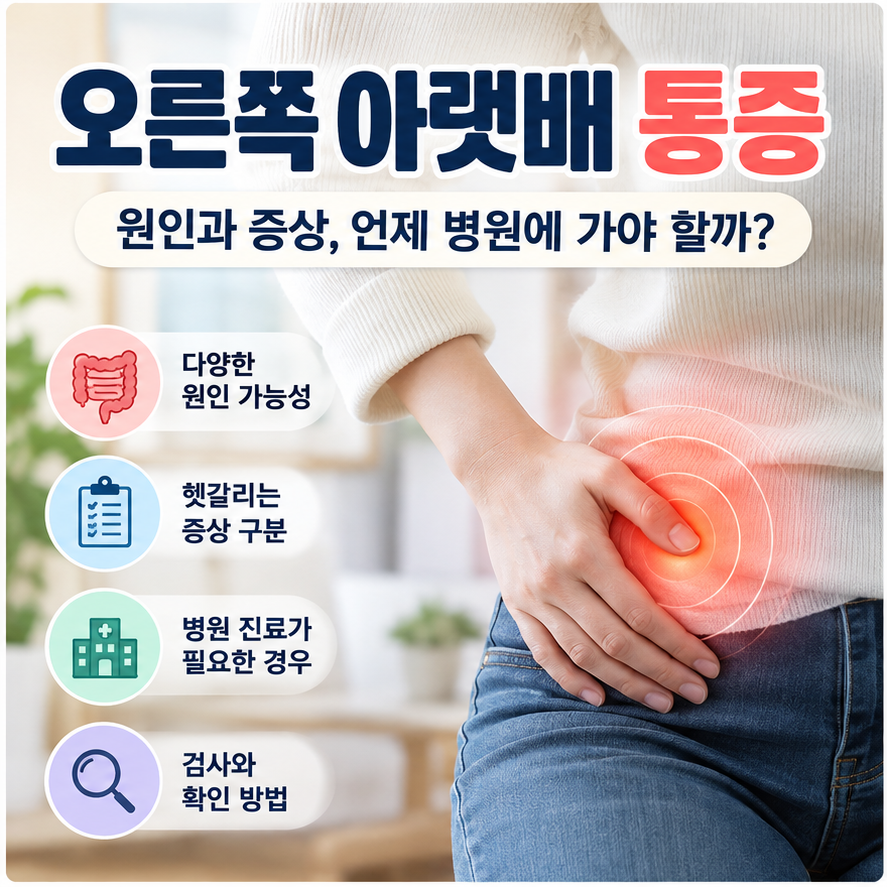 오른쪽 아랫배 통증