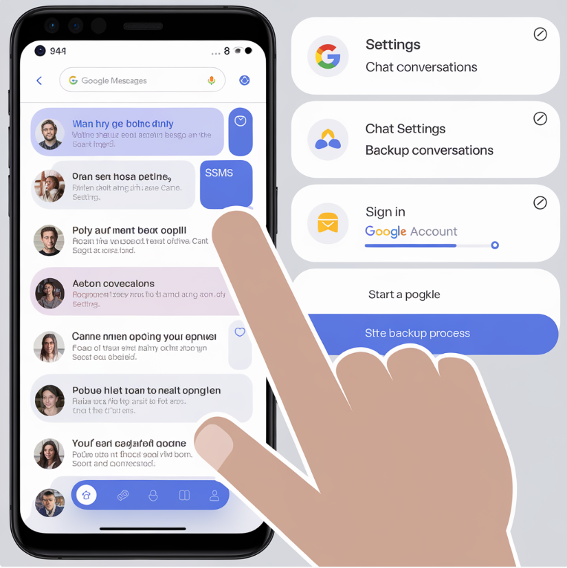 구글 메시지 앱 -SMS 백업 방법