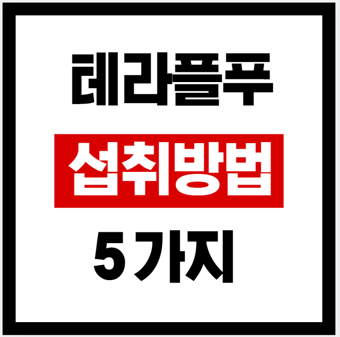테라플루 섭취 방법