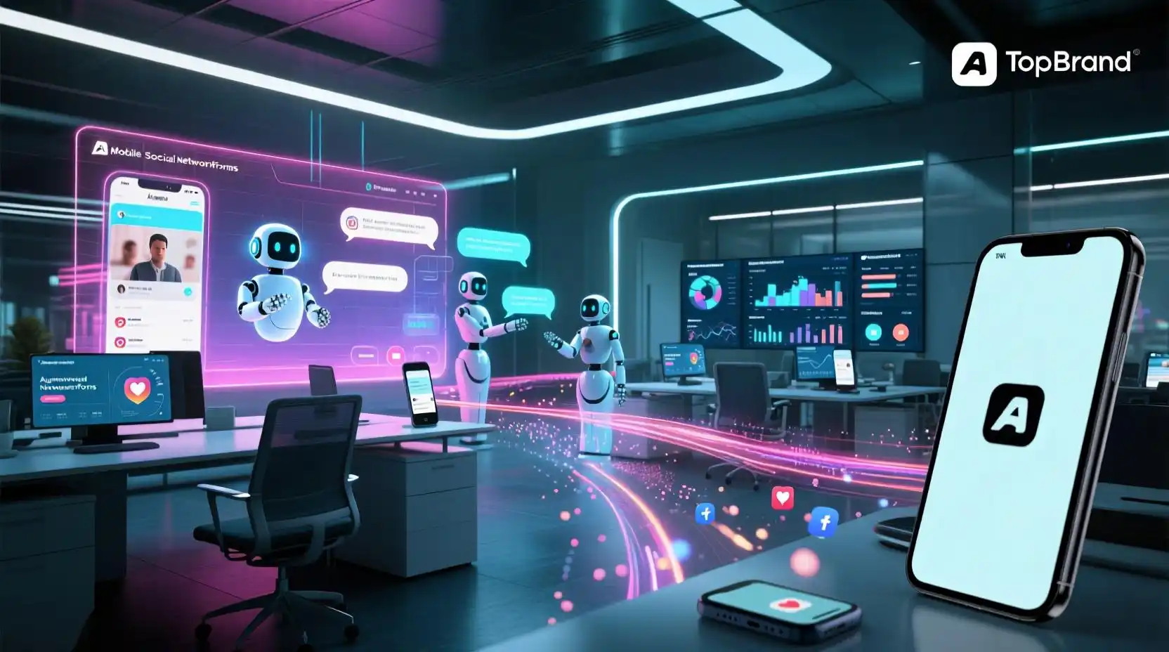 <img src="ai_mobile_brand_growth.webp" alt="AI 기술과 모바일 SNS가 결합되어 브랜드가 소비자와 정밀하게 연결되는 장면을 표현한 이미지">