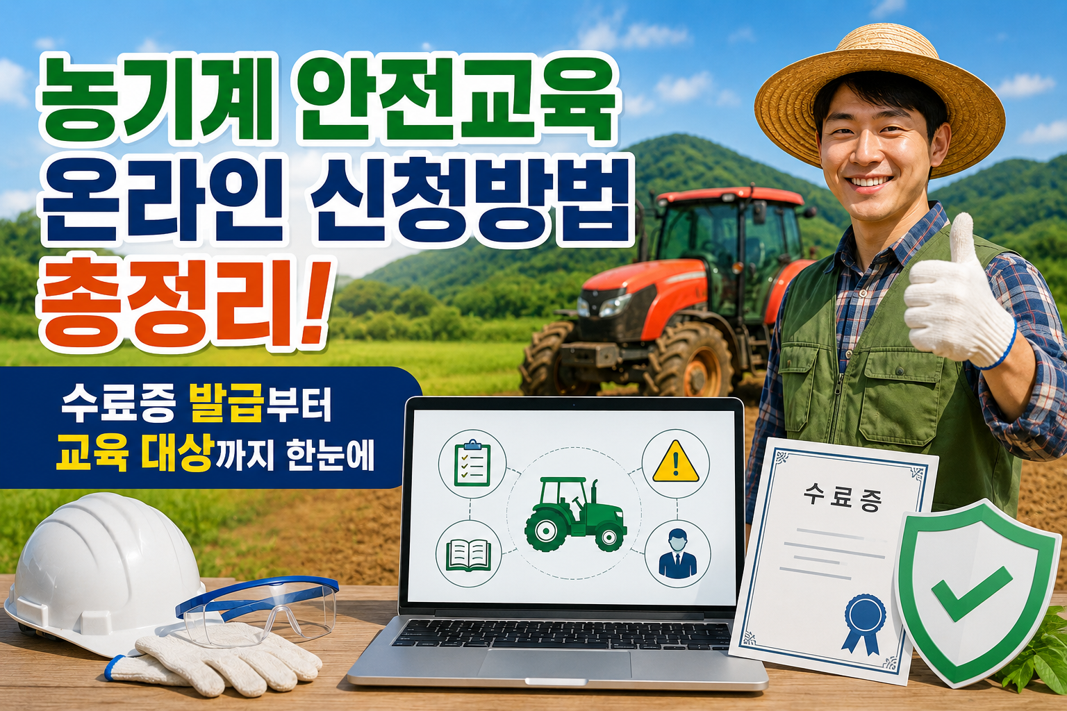 농기계 안전교육 온라인 신청방법 총정리! 수료증 발급부터 교육 대상까지 한눈에 관련 사진