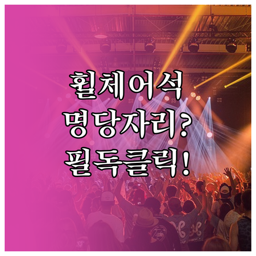 미스트롯4 콘서트 휠체어석 위치와 쾌..