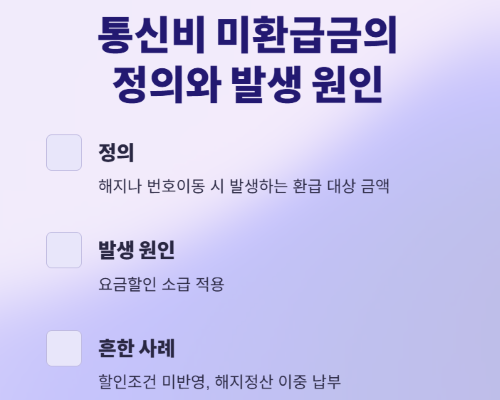 통신비 미환급금 조회 및 환급 신청 가이드!