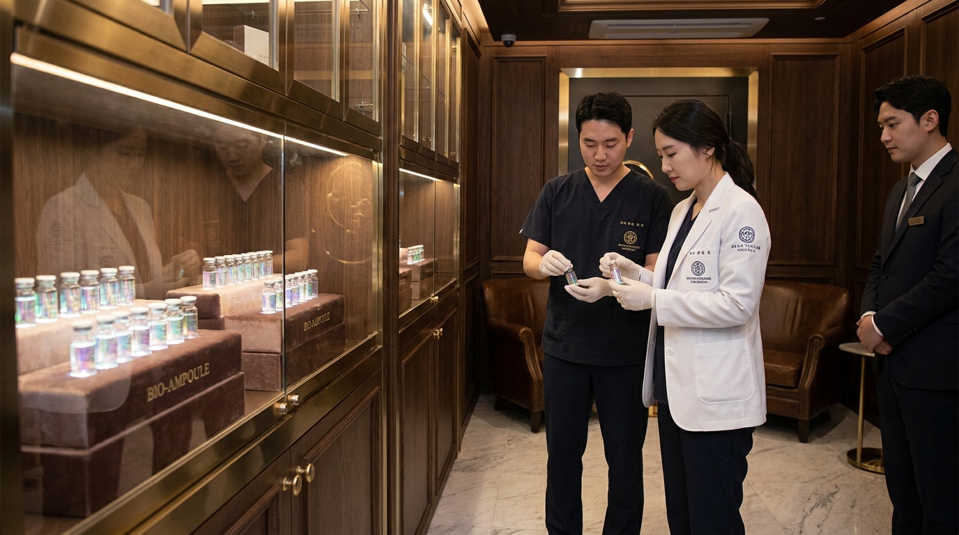 2026년 노화 역행 주사의 높은 가격을 상징하는 프리미엄 바이오 약품