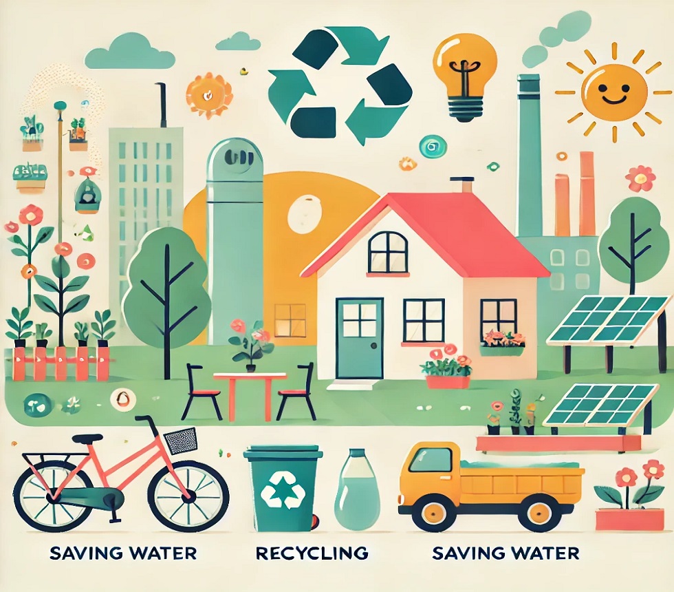 친환경 도시 생활 이미지