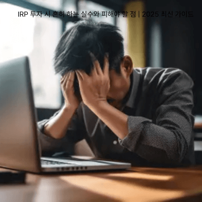 14. IRP 투자 시 흔히 하는 실수와 피해야 할 점 2025 최신 가이드