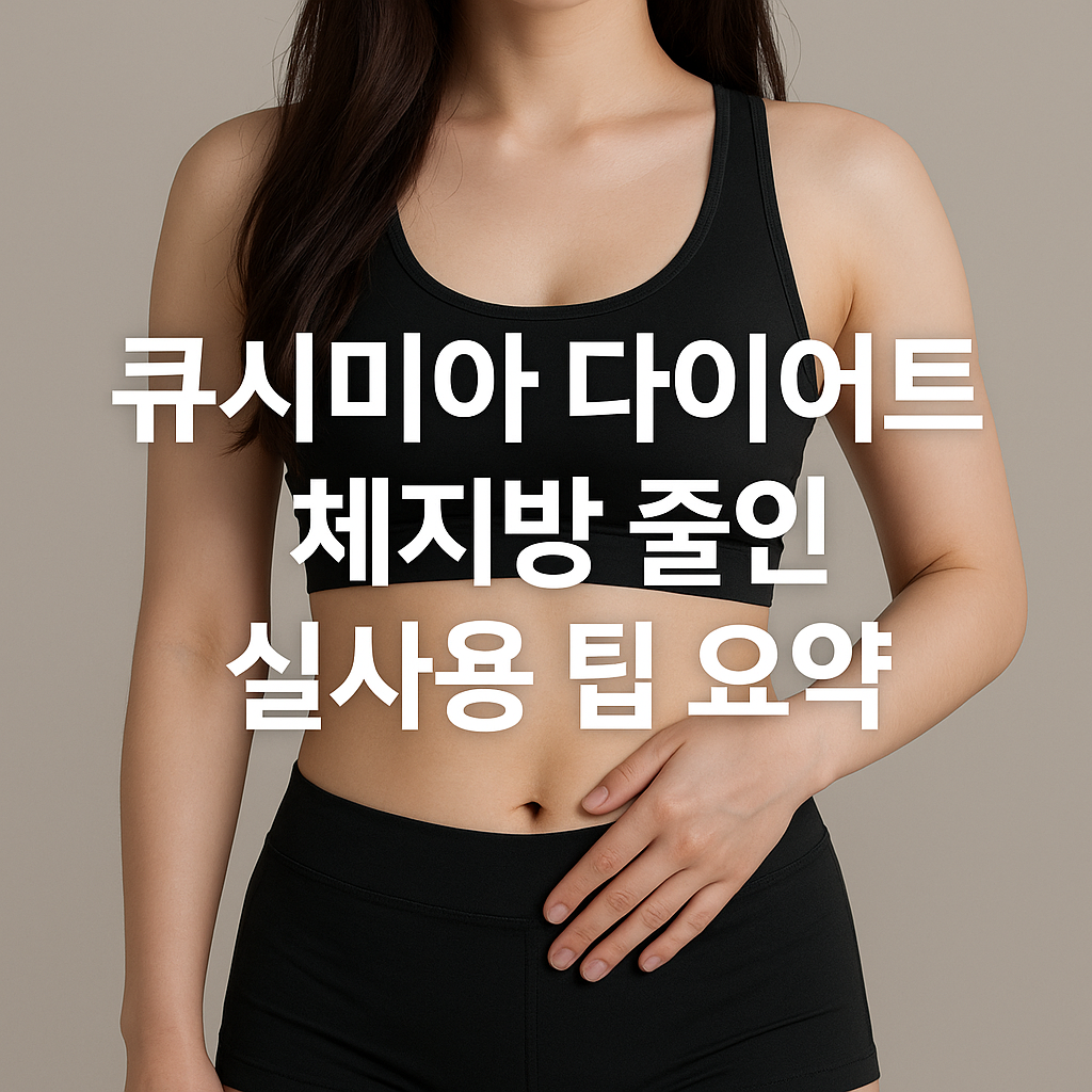 큐시미아 다이어트 체지방 줄인 실사용 팁 요약