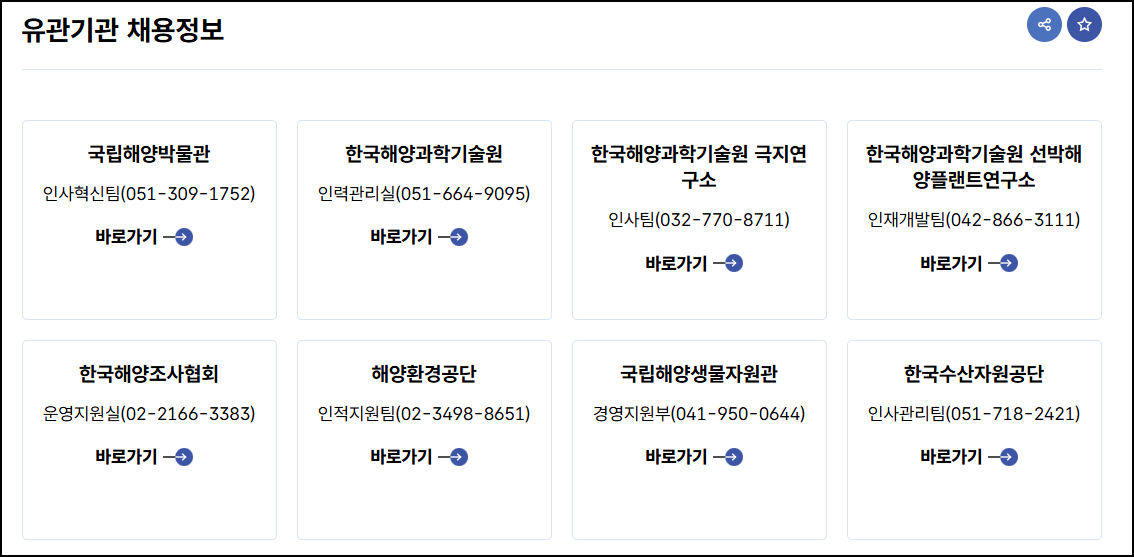 해양수산부-채용정보