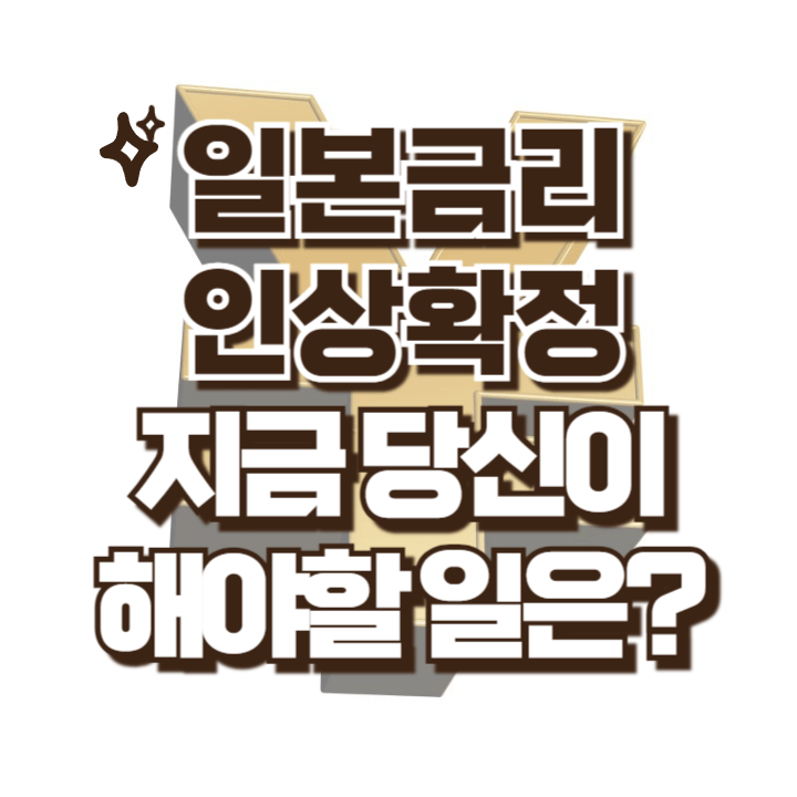일본 금리인상과 엔화 투자