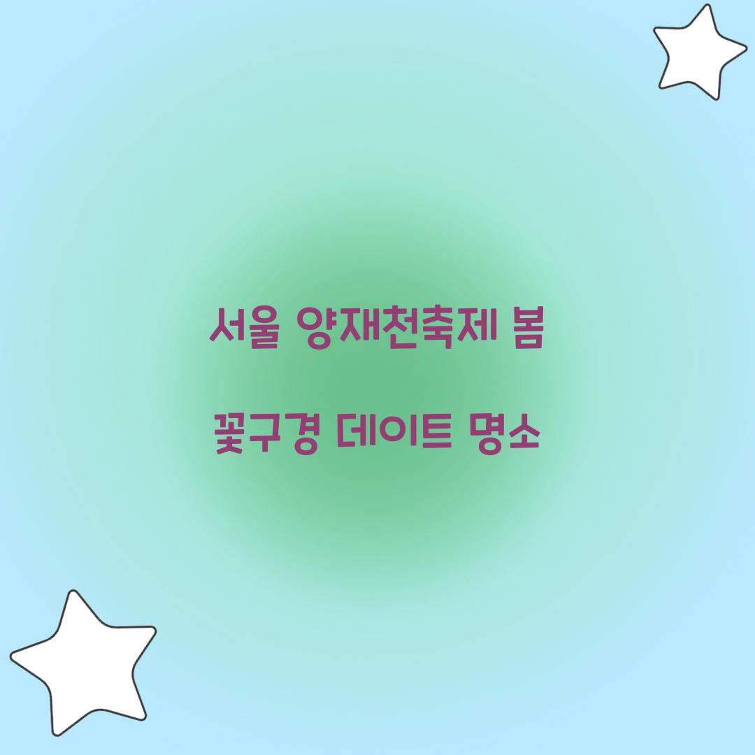 서울 양재천축제