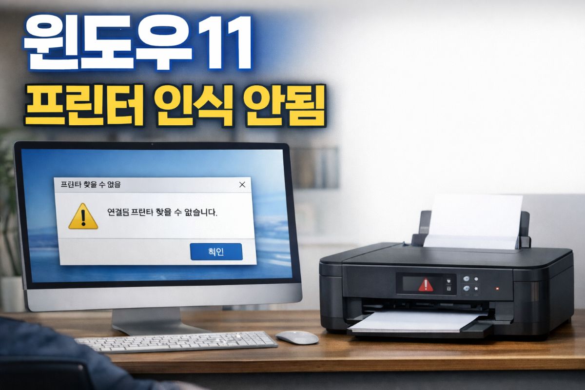 윈도우 11 프린터 인식 안됨 해결법