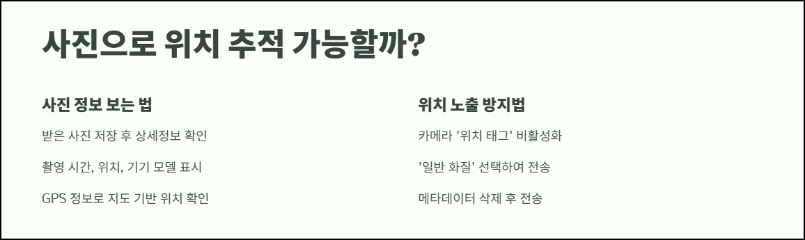 사진으로 위치 추적 가능할까?