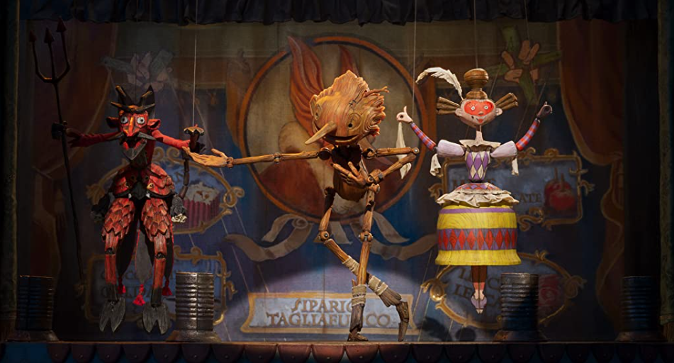 관객들앞에서공연하고있는피노키오