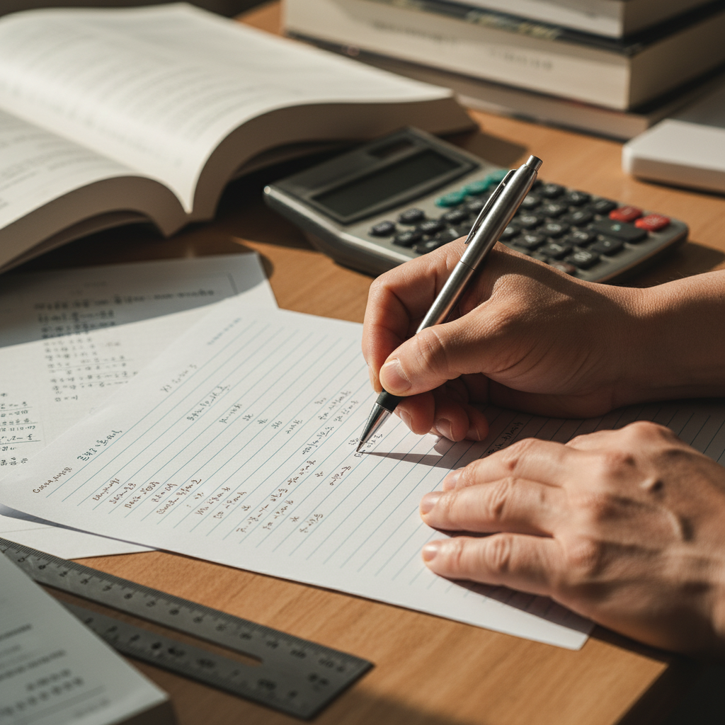 손해평가사 공부하는 모습