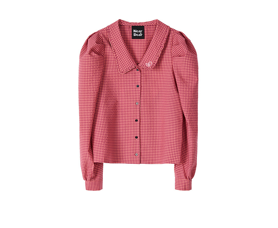 박세미 <돌싱포맨> 니어앤디어 체크 퍼프 블라우스 (205회)