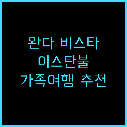 완다 비스타 이스탄불 추천 후기 가족..