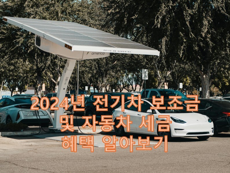 2024년 전기차 보조금 및 자동차 세금혜택 알아보기