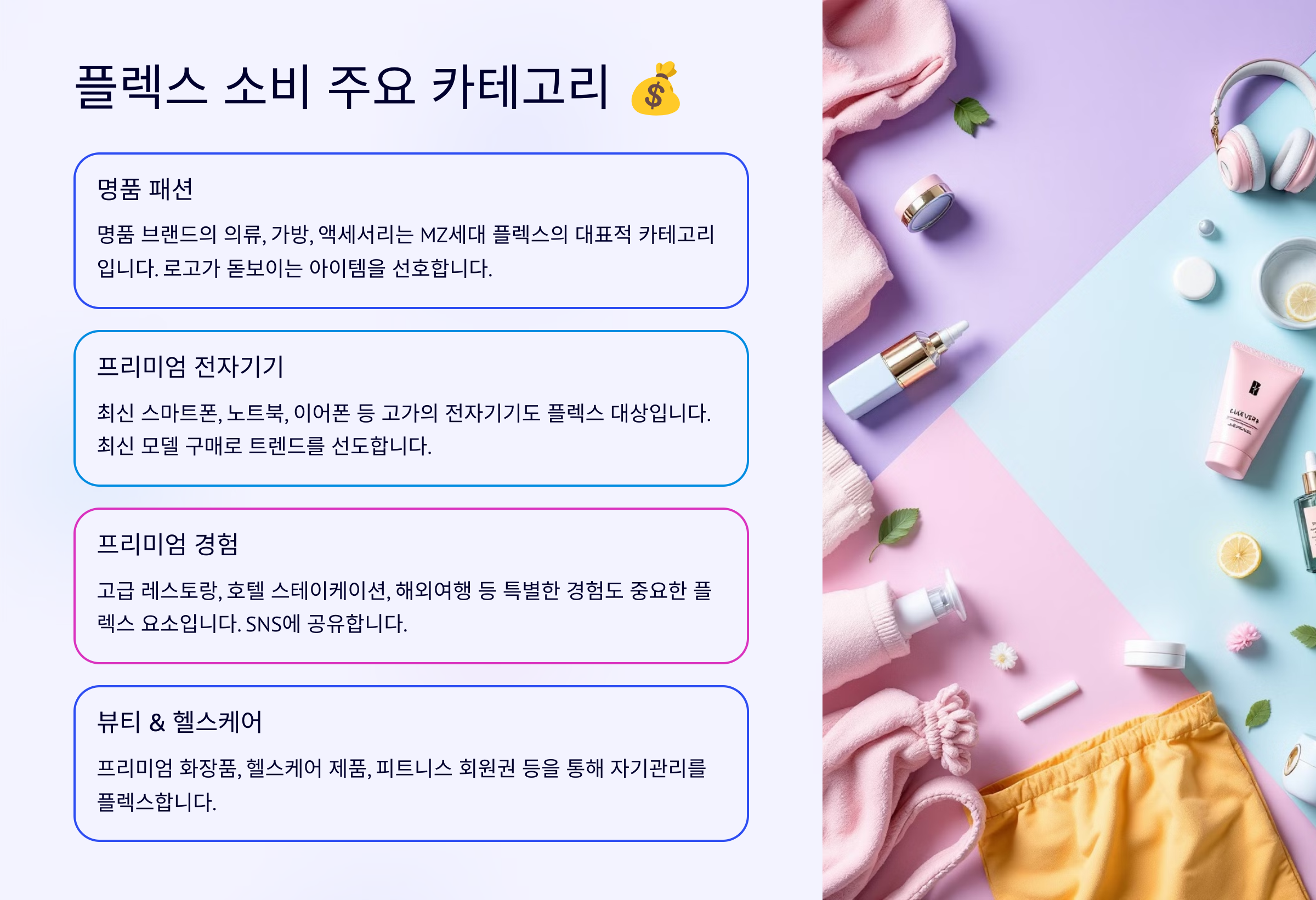 MZ세대 플렉스 소비 트렌드 분석