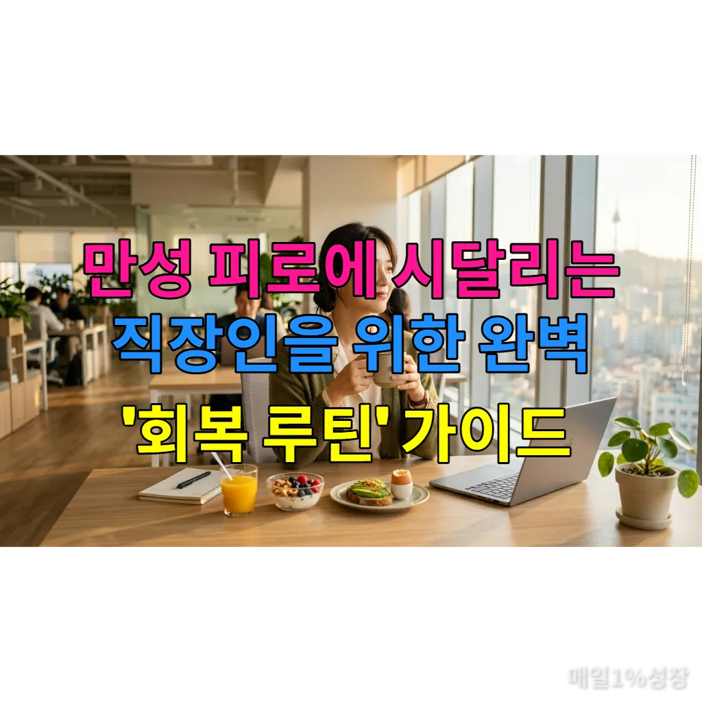 활기찬 모습으로 아침 업무를 시작하는 한국인 직장인