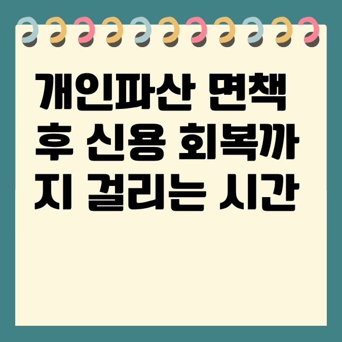 개인파산 면책 후 신용 회복까지 걸리는 시간