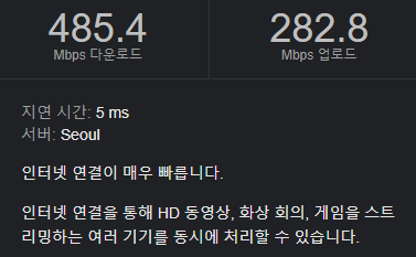 평균적인 와이파이 속도