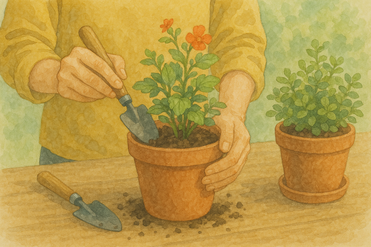 식물 가꾸는 따스한 손길