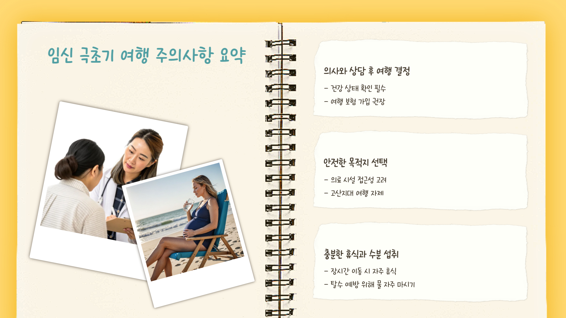 임신 극초기 증상과 안전한 여행 팁