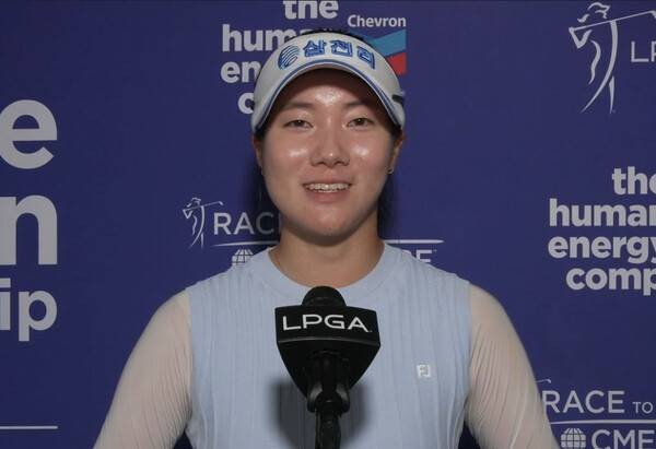 양윤서 LPGA 인터뷰 현장 사진
