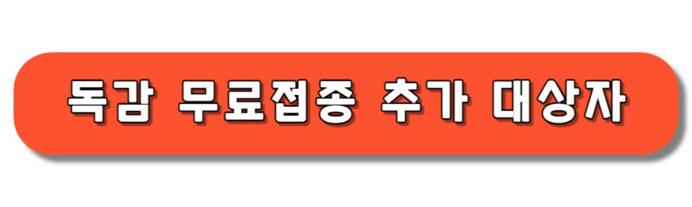 독감 무료접종 지자체 추가 대상자