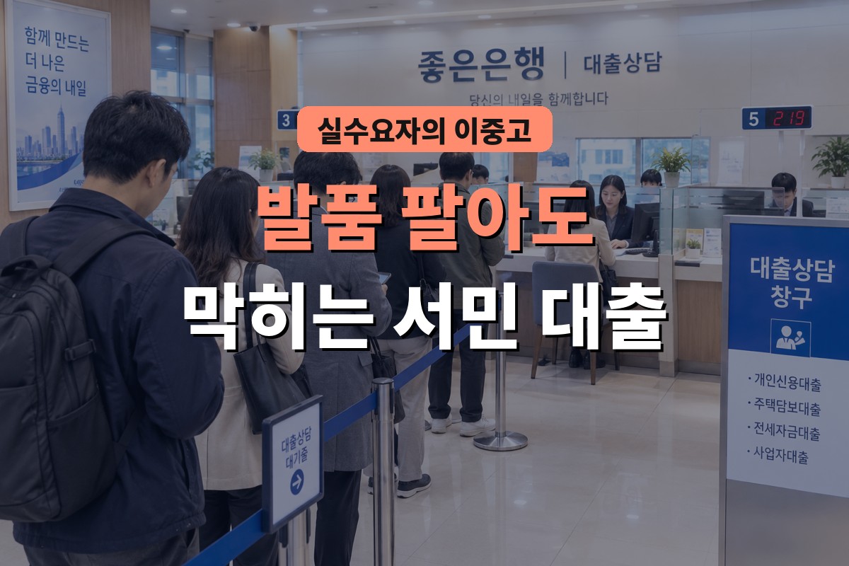 발품 팔아도 막히는 서민 대출 - 은행 대출 상담 대기줄 사진